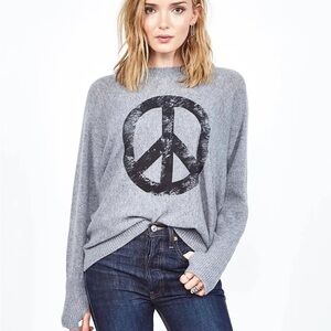 Lauren Moshi cashmere  XS Ladone Peace Sweater with thumb holes